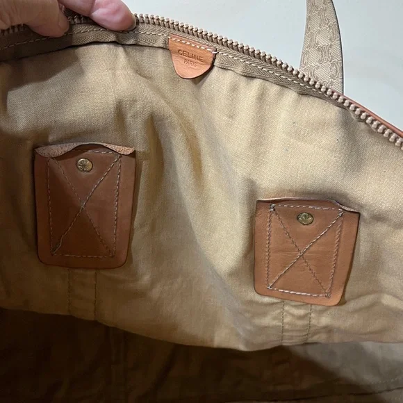 Celine Tan and Brown Travel Bag - Picture 16 of 17
